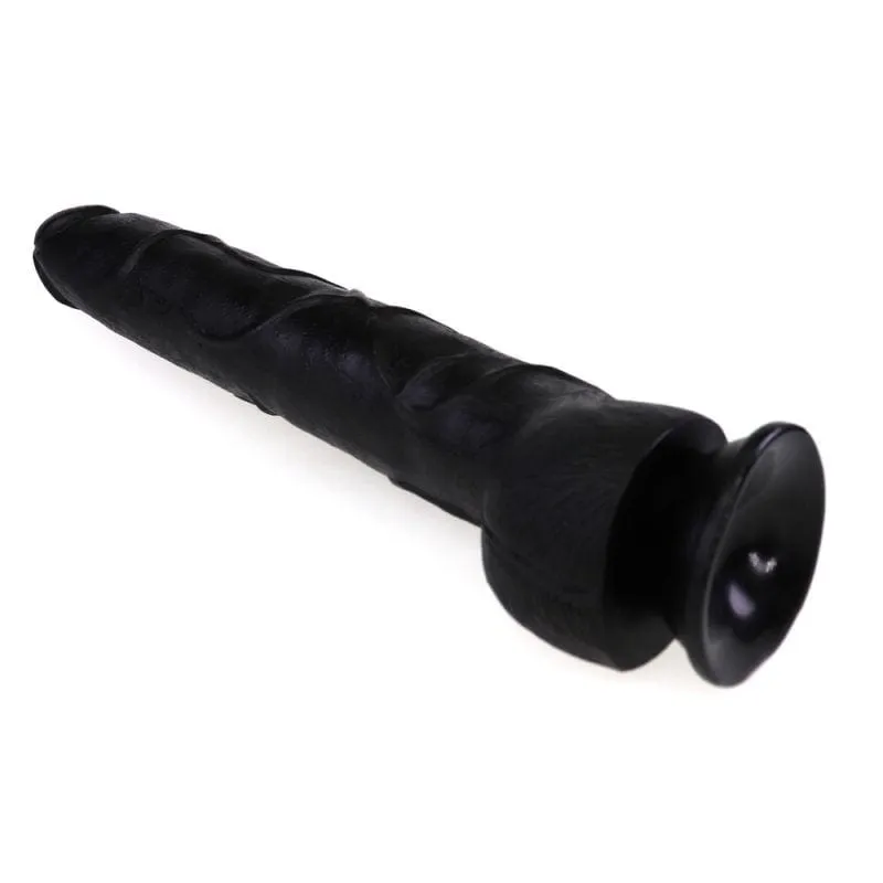 0270M  13 Huge Veined Dildo with Balls and Suction Cup Base