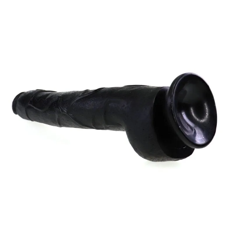 0270M  13 Huge Veined Dildo with Balls and Suction Cup Base