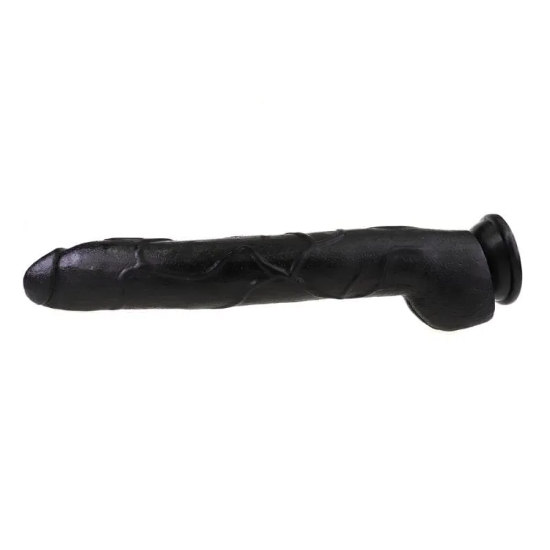 0270M  13 Huge Veined Dildo with Balls and Suction Cup Base