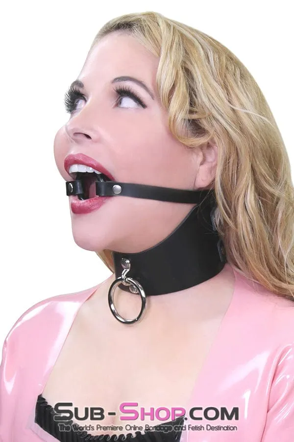 1442A-SM-SIS      Pretty Sissy Slave Hussy Smooth Plastic Ring Sissy Bimbo Gag. Small Ring