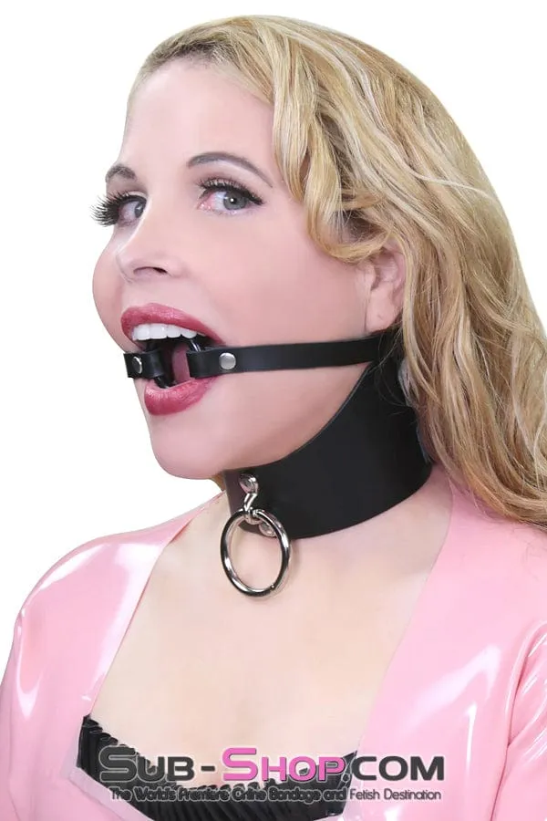 1442A-SM-SIS      Pretty Sissy Slave Hussy Smooth Plastic Ring Sissy Bimbo Gag. Small Ring