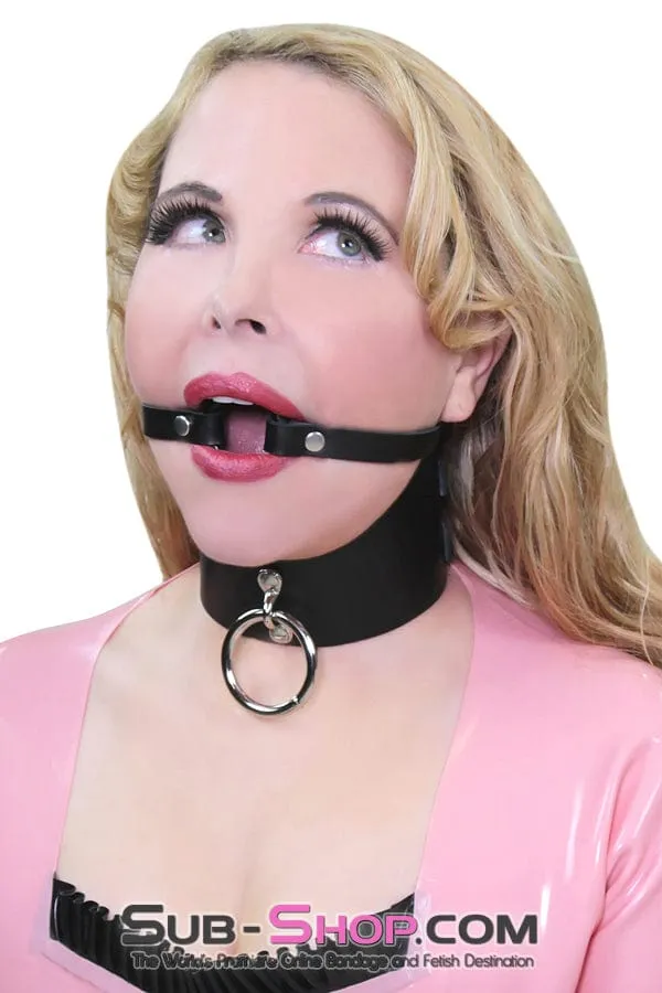 1442A-SM-SIS      Pretty Sissy Slave Hussy Smooth Plastic Ring Sissy Bimbo Gag. Small Ring