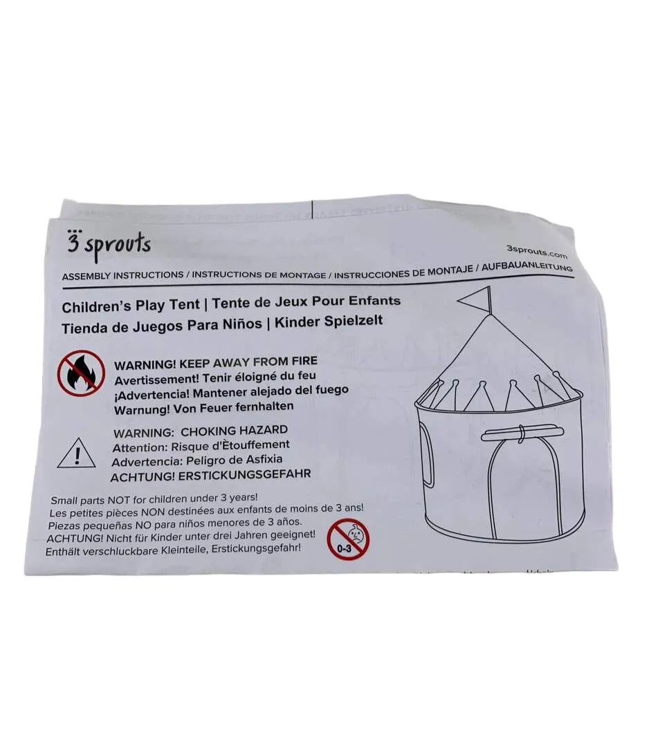 3 Sprouts Play Tent, Beige