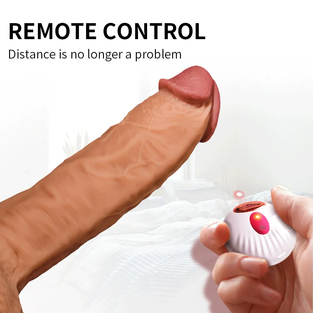 42 Celsius Heating Realistic Dildos 10 Frequency 6 Speeds Thrusting Dildo Vibrator