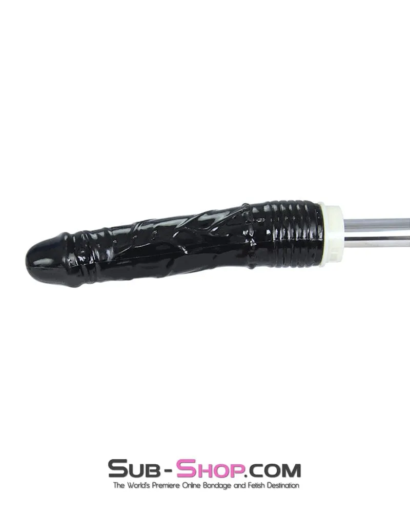 6916M      Dildo Stockade with Rubber Lined Collar. Wrist and Ankle Cuffs
