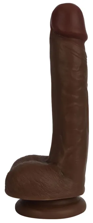 7 Slim Dildo With Balls - Chocolate