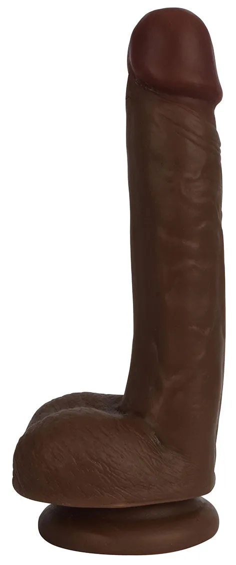 7 Slim Dildo With Balls - Chocolate