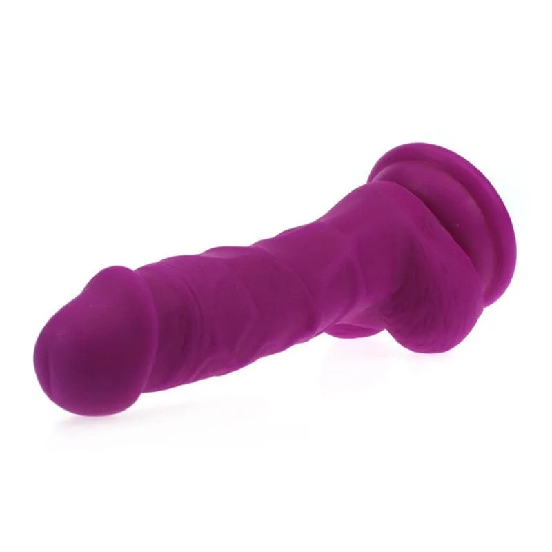 7781M      Liquid Silicone Colours Dildo Pleasure - Purple 6