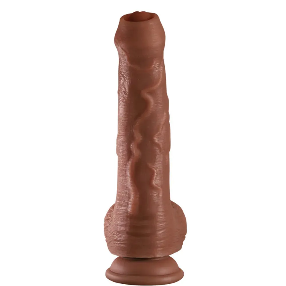 8 Inches Silicone Foreskin Dildo