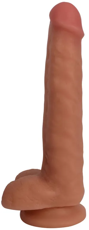 8 Slim Dildo With Balls - Vanilla