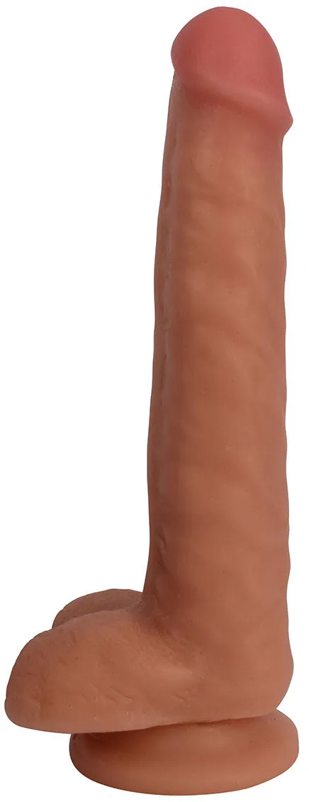 8 Slim Dildo With Balls - Vanilla