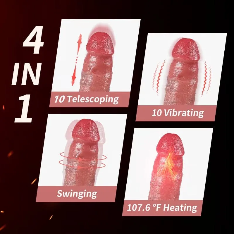 8.6-In Vibrating Thrusting Swing Thick Long Lifelike Dildo With Remote Control