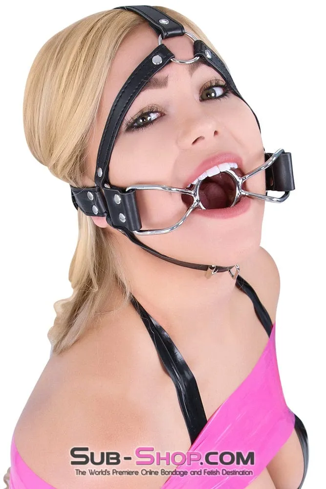 8997DL-SIS      French Kiss Sissy Slave Trainer Sissy Transformation Open Mouth Ring Gag
