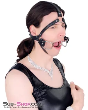 8997DL-SIS      French Kiss Sissy Slave Trainer Sissy Transformation Open Mouth Ring Gag
