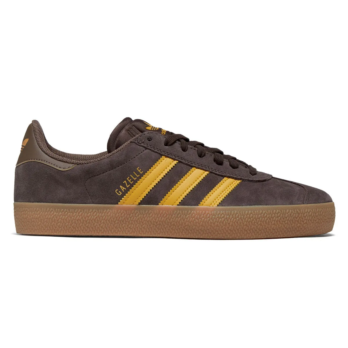 Adidas Gazelle Adv Shoes - Dark Brown/Yellow/Earth Strata