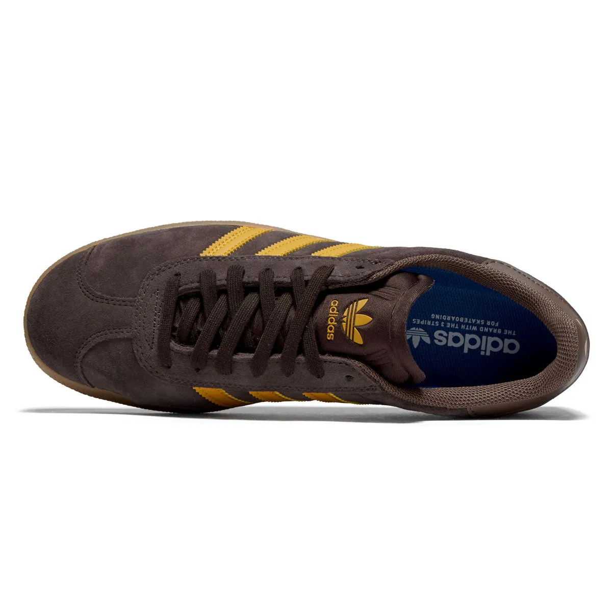 Adidas Gazelle Adv Shoes - Dark Brown/Yellow/Earth Strata