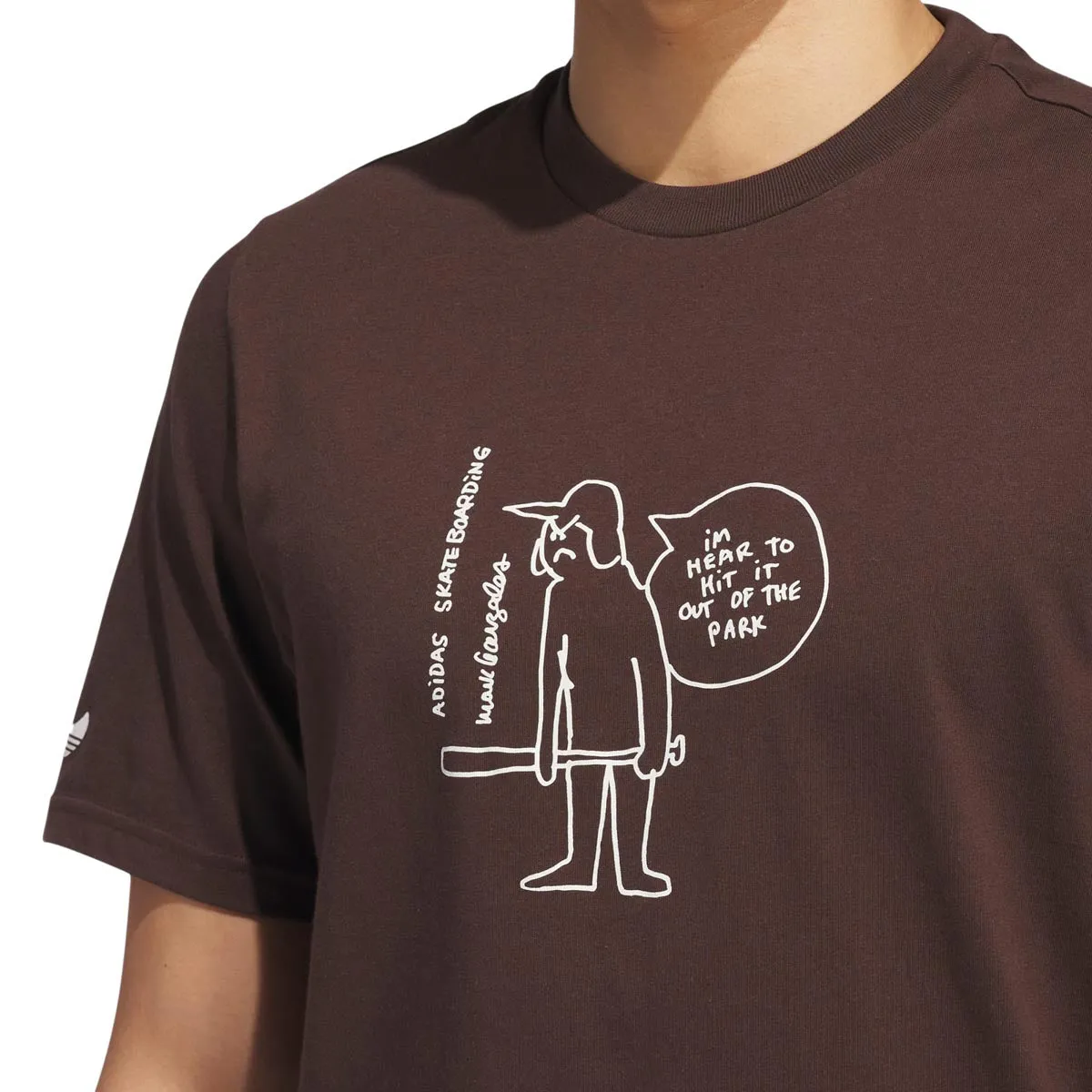 Adidas Shmoo G 3 T-Shirt - Dark Brown/Core White