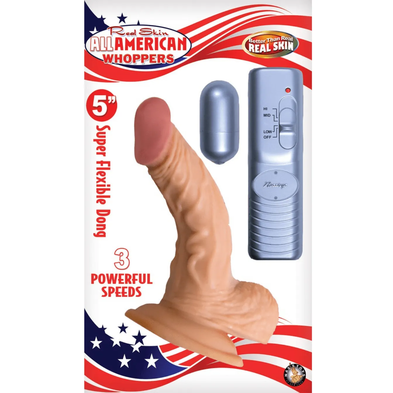 All American 5 Inch Vibrating Dildo