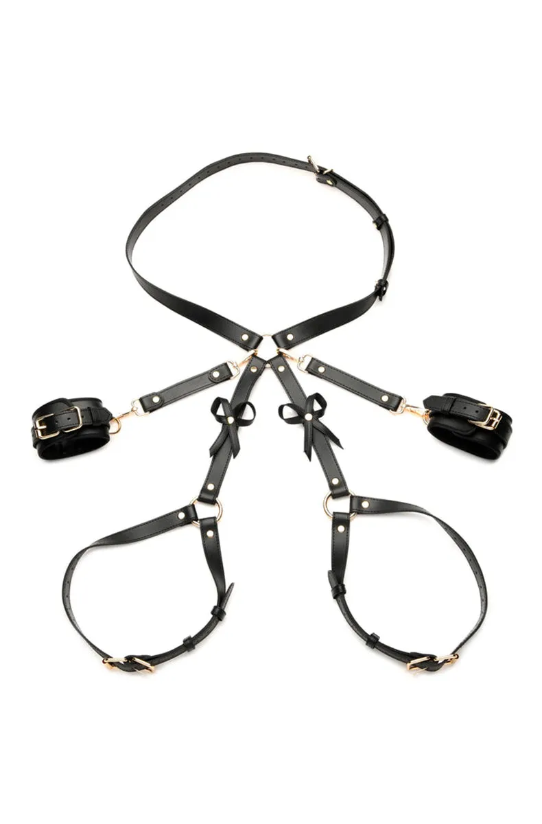 Black BDSM Harness with Bows