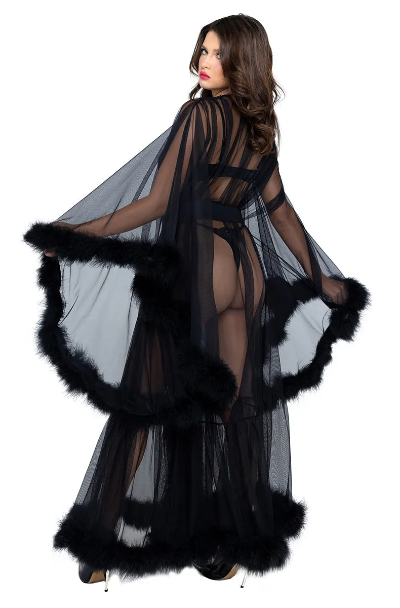 Black Hollywood Glam Robe