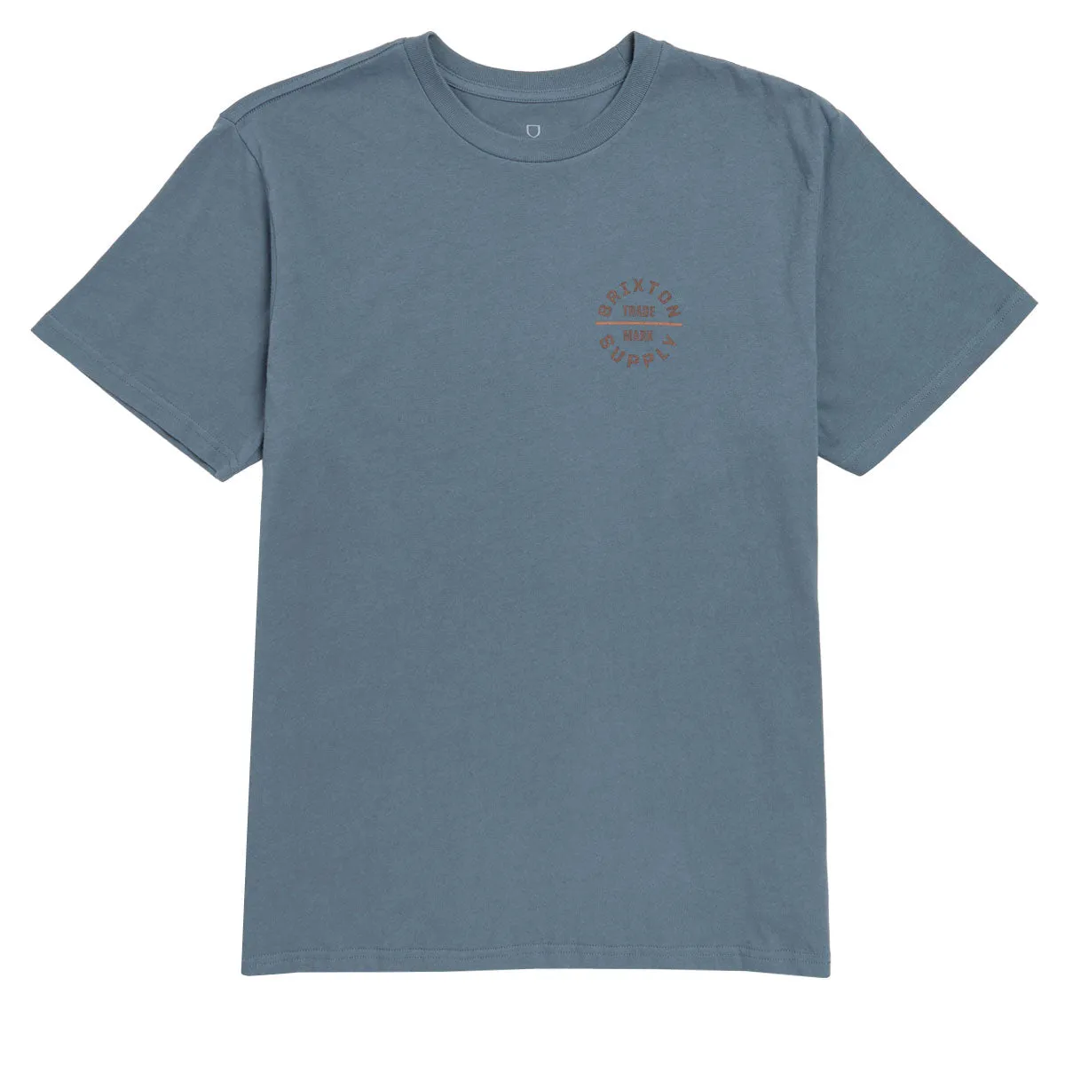 Brixton Oath V T-Shirt - Basalt/Dark Brown/Rust