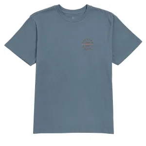 Brixton Oath V T-Shirt - Basalt/Dark Brown/Rust