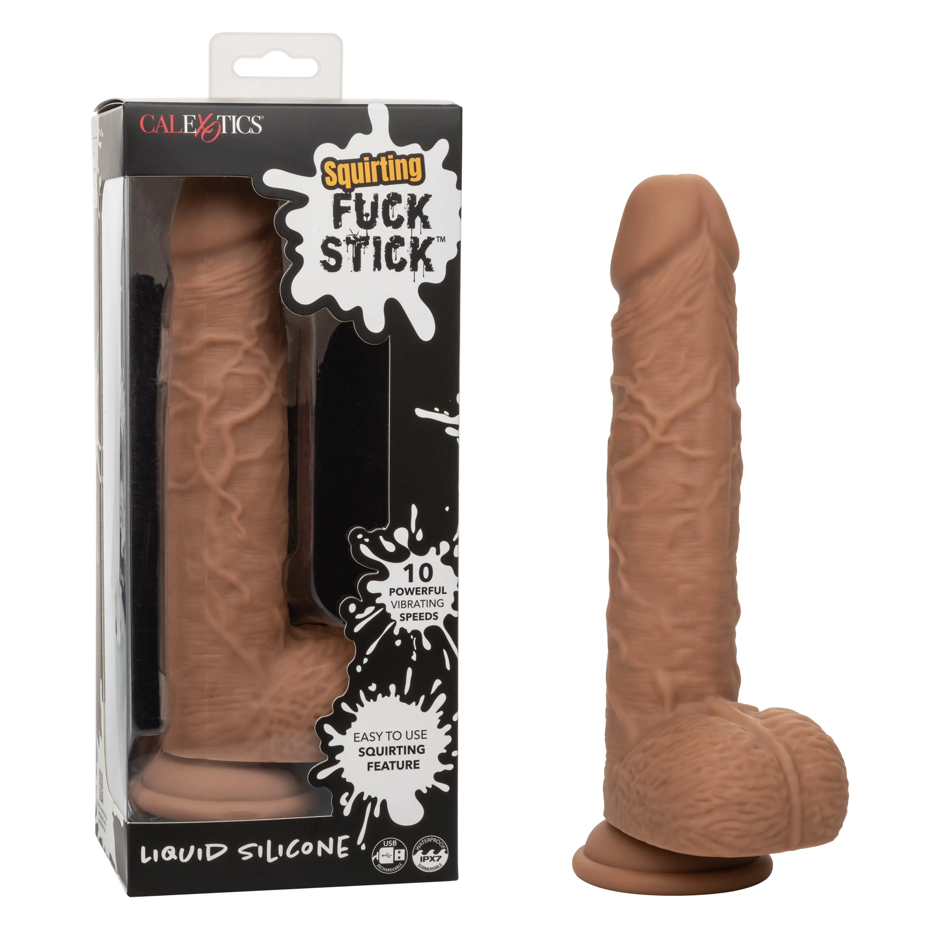 California Exotics - Squirting Fuck Stick Silicone Realistic Dildo Vibrator 8.95