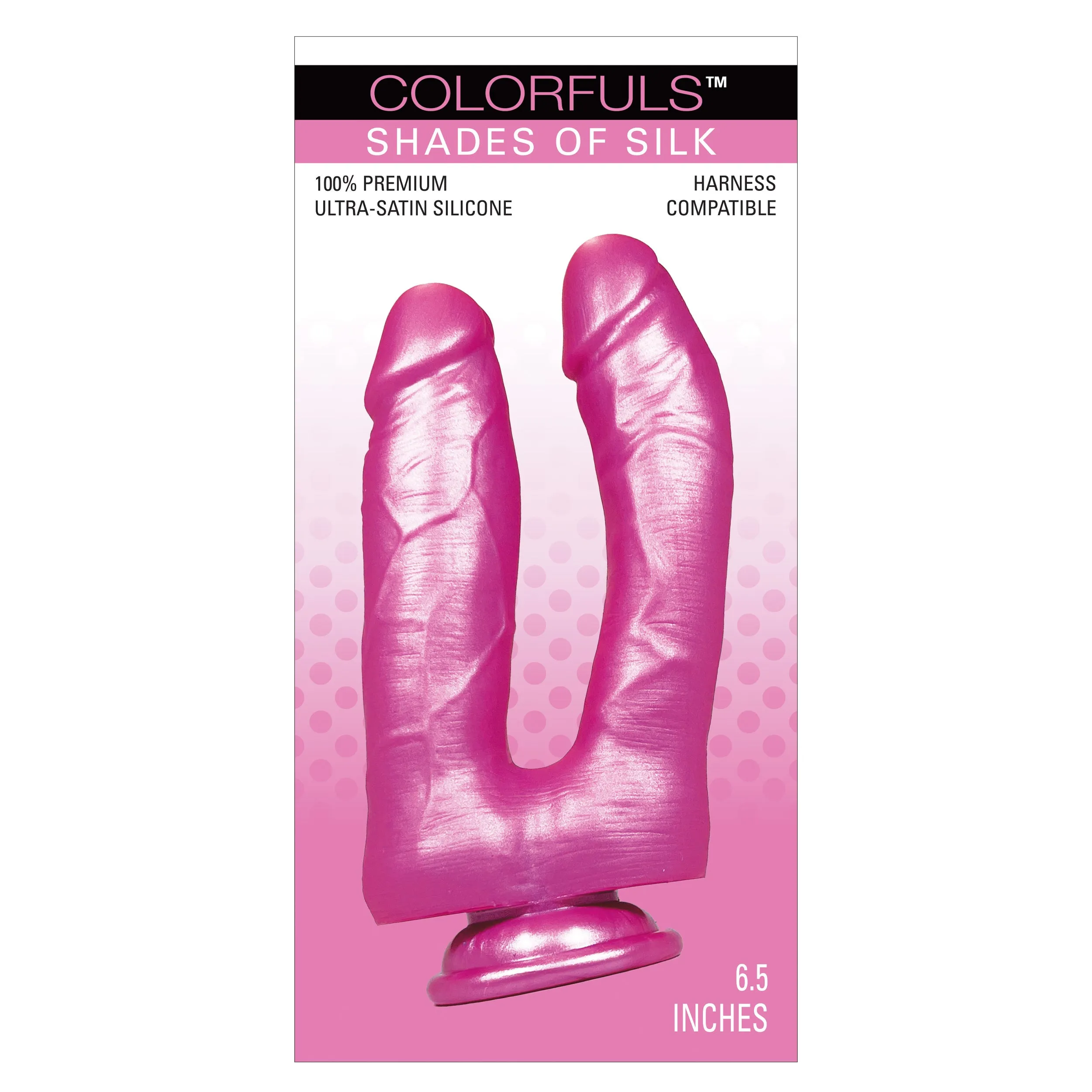 Colorfuls Shades of Silk 6.5 in Dual Pink Dildo