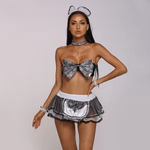 Coquette Kissable French Maid Mesh Set