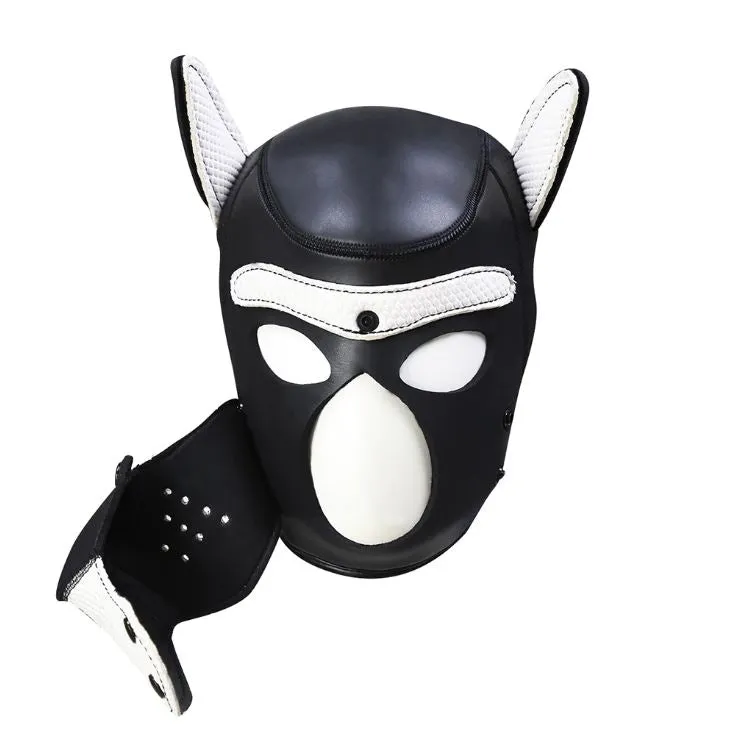 Dog Cosplay Hood Puppy Pet Role Play Mask Red/Black