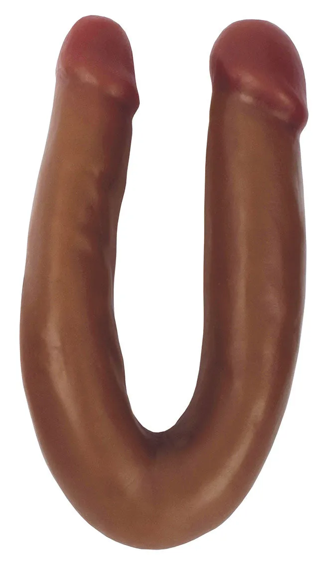 Double Dipper Slim Double Dildo - Chocolate