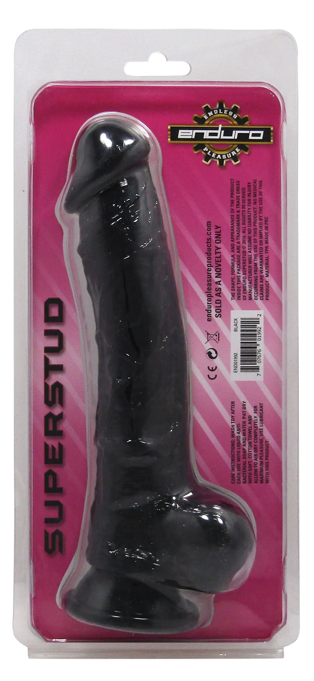 Enduro 9.5in Black Dildo