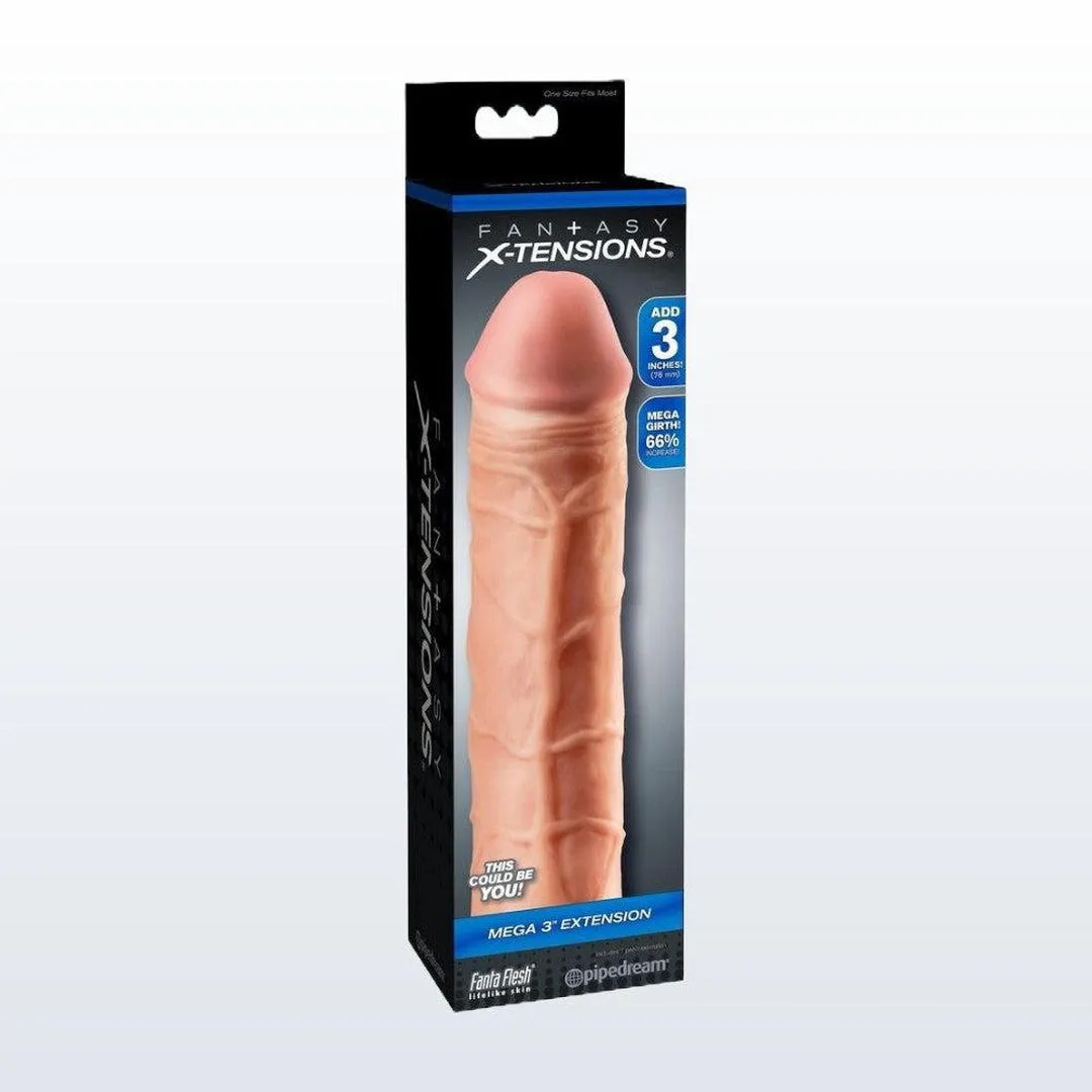 Fantasy X-Tension Mega 3 Penis Extension Sleeve - Flesh