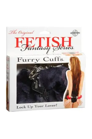Furry Cuffs in Black