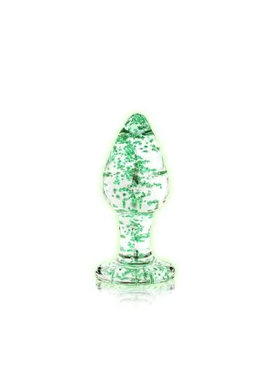Glass Butt Plug - Glow In The Dark - Medium