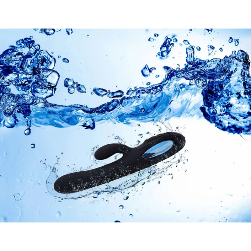 Hypnotic - Black - Thrusting Rabbit With Swinging Clitoral Stimulator