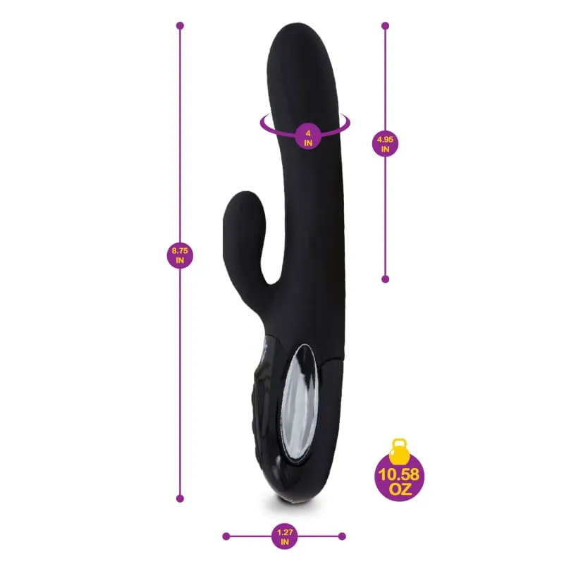 Hypnotic - Black - Thrusting Rabbit With Swinging Clitoral Stimulator