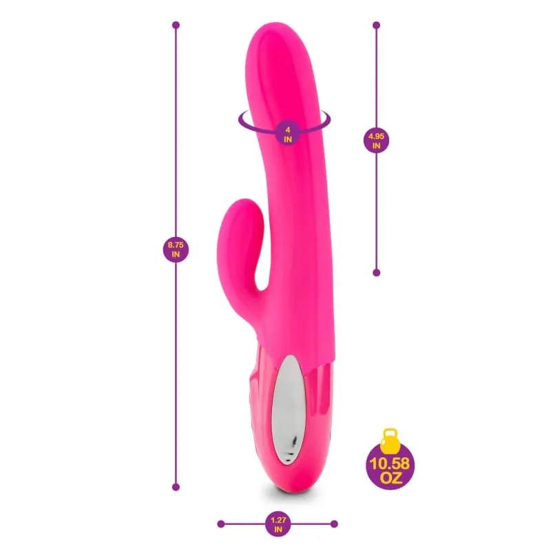 Hypnotic - Hot Pink - Thrusting Rabbit With Swinging Clitoral Stimulator