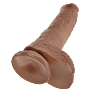 King Cock  10" Cock With Balls - Tan