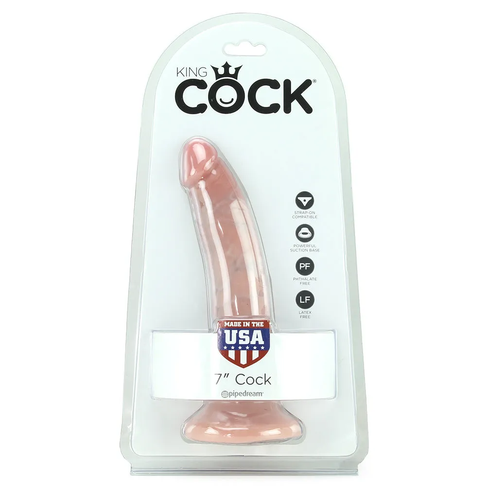 King Cock 7 Inch Dildo in Flesh
