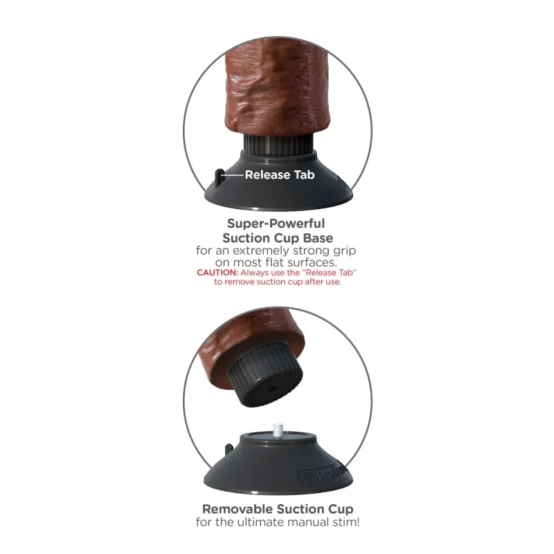 King Cock 7-Inch Vibrating Cock - Brown