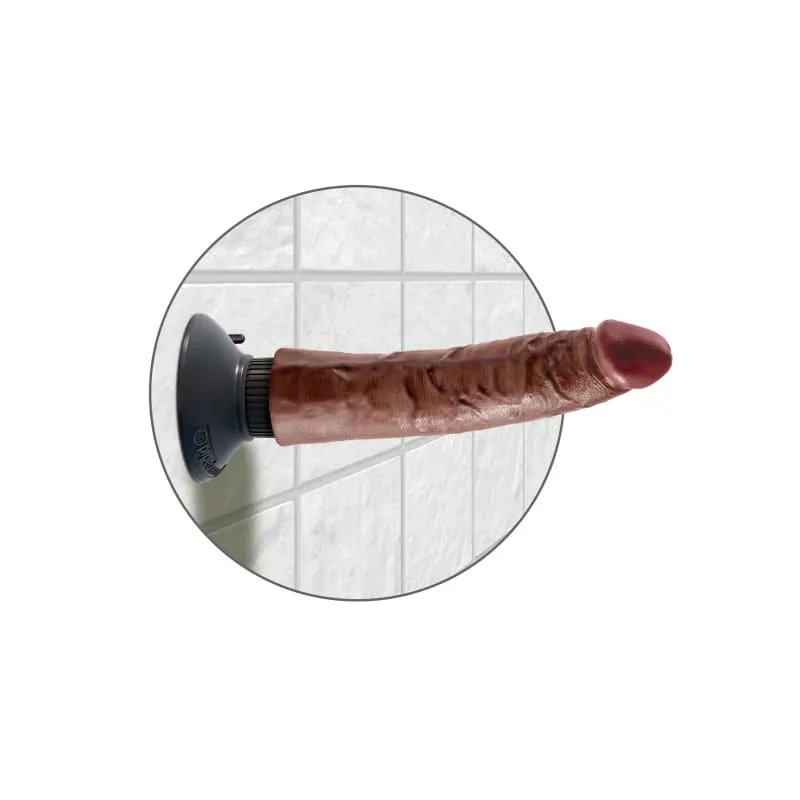 King Cock 7-Inch Vibrating Cock - Brown