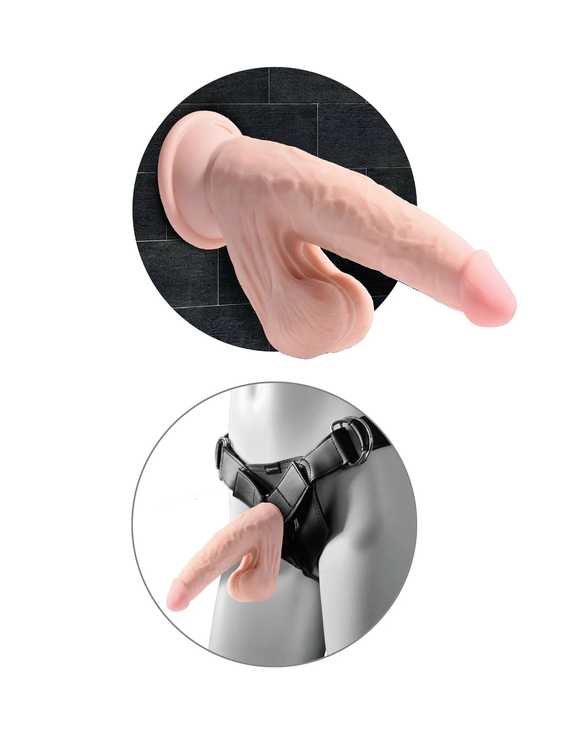 King Cock Plus 6 Triple Density Cock With Swinging Balls