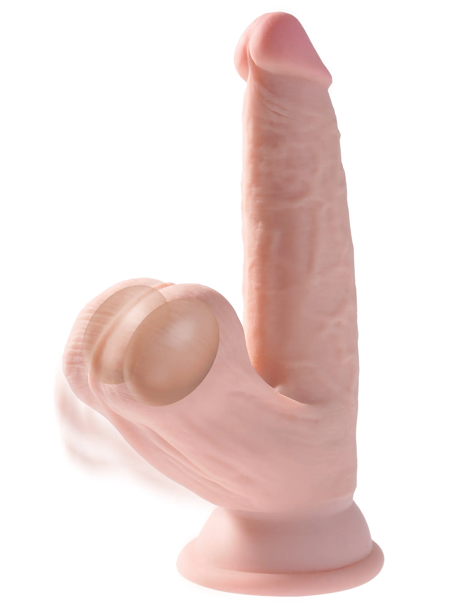 King Cock Plus 6 Triple Density Cock With Swinging Balls