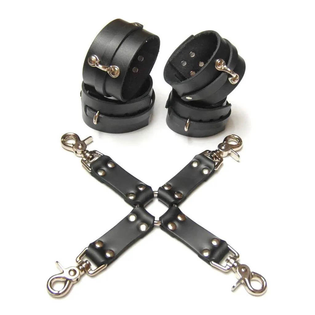 KinkLab Leather Hog Tie Bondage Kit