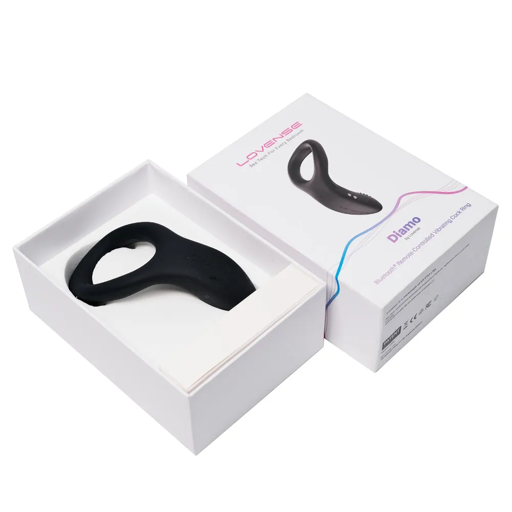 Lovense Diamo Bluetooth Vibrating Cock Ring With Perineal Arm