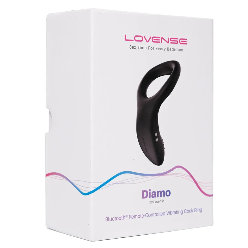Lovense Diamo Bluetooth Vibrating Cock Ring With Perineal Arm
