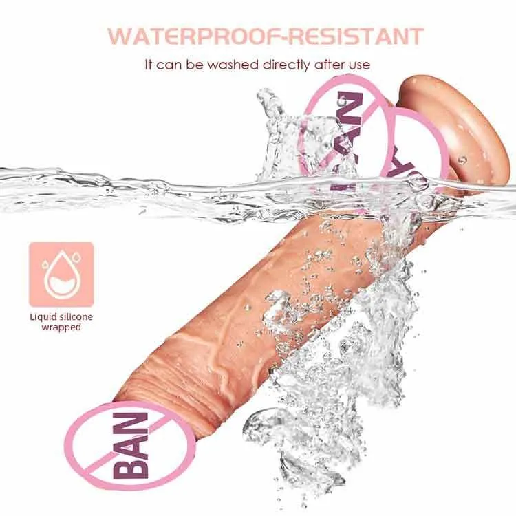 Lurevibe - Waterproof 7 Frequency Retractable Swing Dildo