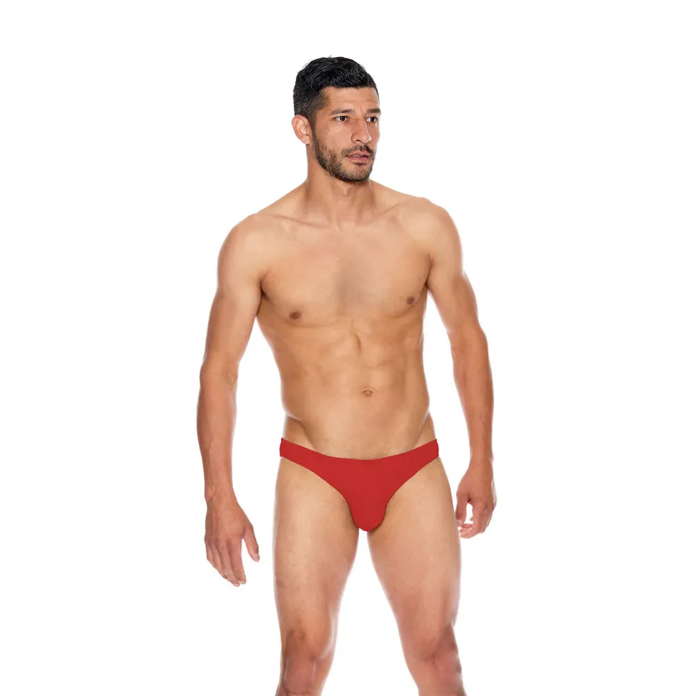 Men&#39;s Microfiber Open Back Underwear Red S/M