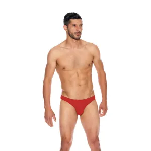 Men&#39;s Microfiber Open Back Underwear Red S/M